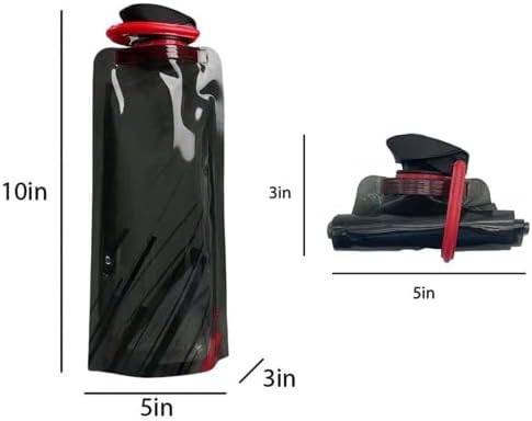 4 Pack 25oz Collapsible Water Bottles, 4 Colors Reusable Leakproof Water Bags for Drinking, Foldable Flat Water Bottles with Clasp for Outdoor Sports Camping Traveling Biking - Image 5