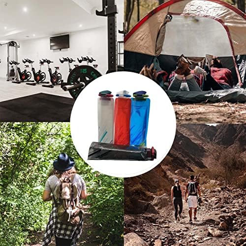 4 Pack 25oz Collapsible Water Bottles, 4 Colors Reusable Leakproof Water Bags for Drinking, Foldable Flat Water Bottles with Clasp for Outdoor Sports Camping Traveling Biking - Image 8