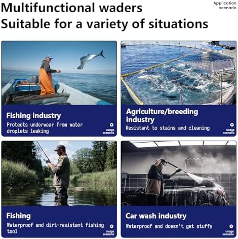 Waders with Boots for Men PVC Waterproof Fishing Hunting in Surfing Snow Removal Disaster Prevention Car Washing - Image 4